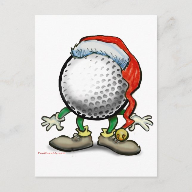 Cartes Pour Fêtes Annuelles Noël du golf (Devant)