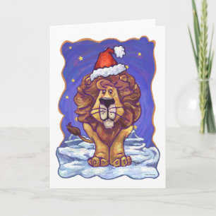 Cartes Pour Fêtes Annuelles Noël du lion