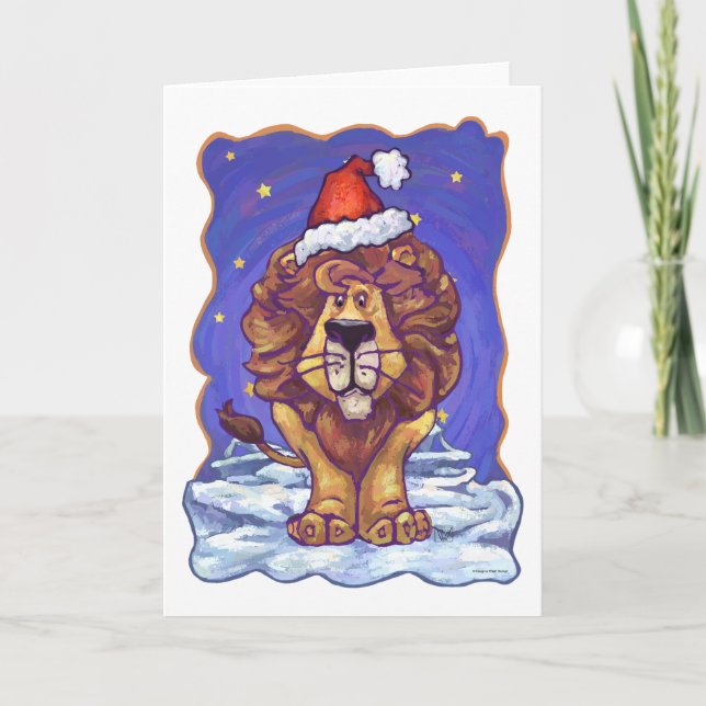 Cartes Pour Fêtes Annuelles Noël du lion (Devant)
