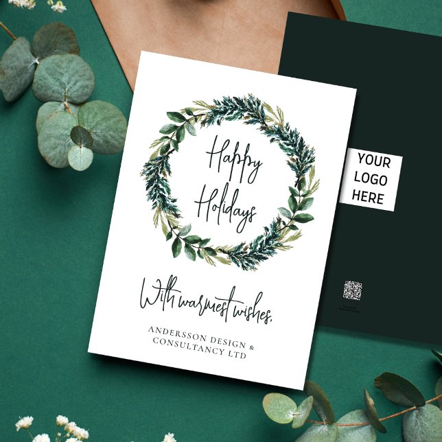 Cartes Pour Fêtes Annuelles Noël du logo d'entreprise moderne (Créateur téléchargé)