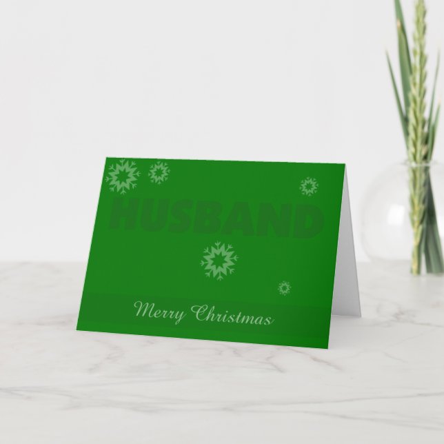 Cartes Pour Fêtes Annuelles Noël du mari (Devant)
