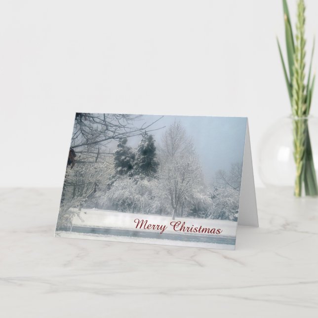Cartes Pour Fêtes Annuelles Noël du matin neigeux (Devant)