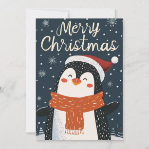 Cartes Pour Fêtes Annuelles Noël du mignon pingouin