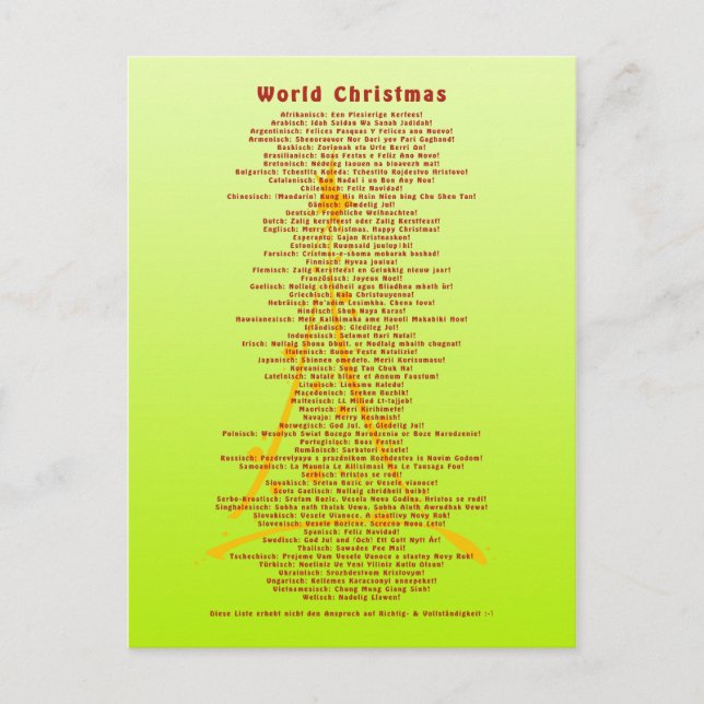 Cartes Pour Fêtes Annuelles Noël du monde + votre arrière - plan (Devant)