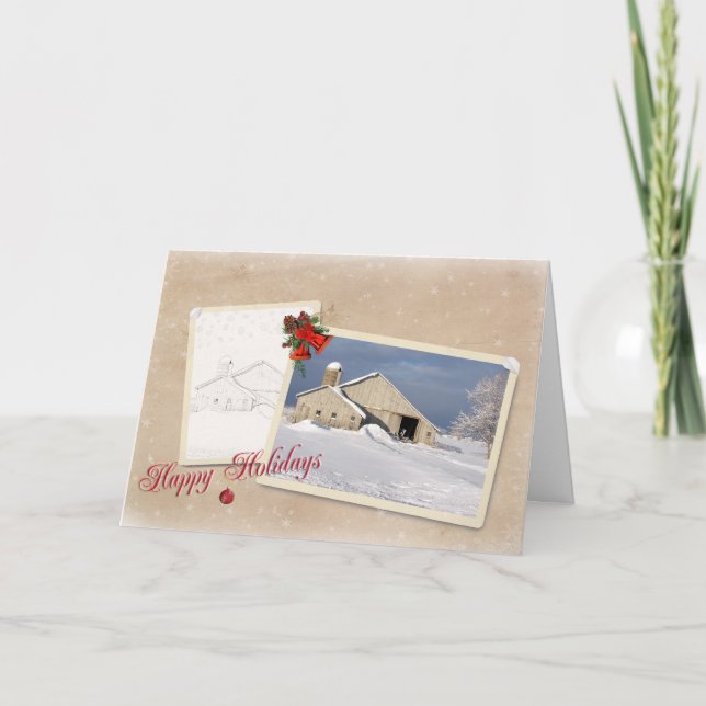 Cartes Pour Fêtes Annuelles Noël du pays (Devant)