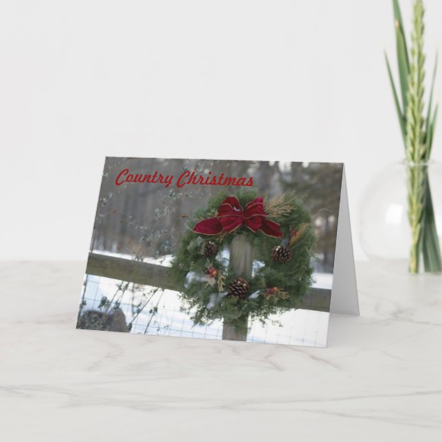 Cartes Pour Fêtes Annuelles Noël du pays (Devant)