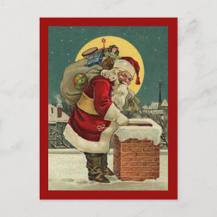 Cartes Pour Fêtes Annuelles Noël du Père Noël vintage