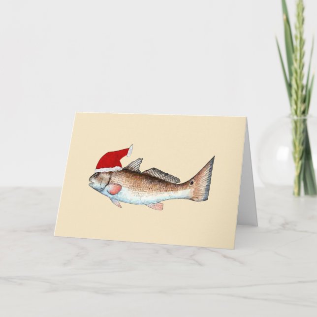 Cartes Pour Fêtes Annuelles Noël du sébaste de Santa Hat (Devant)