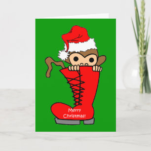 Cartes Pour Fêtes Annuelles Noël du singe