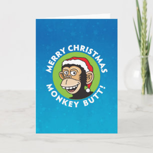 Cartes Pour Fêtes Annuelles Noël du singe narky