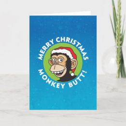 Cartes Pour Fêtes Annuelles Noël du singe narky