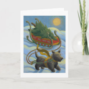 Cartes Pour Fêtes Annuelles Noël écossais de terrier