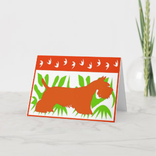 Cartes Pour Fêtes Annuelles Noël écossais Terrier