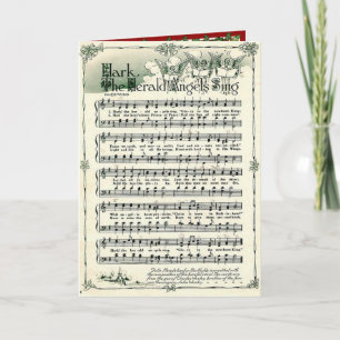Cartes Pour Fêtes Annuelles Noël Écoutez les Anges Chanteurs Hérauts Cloches D