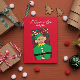 Cartes Pour Fêtes Annuelles Noël Elfie photo personnalisée Noël