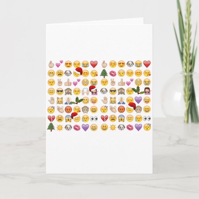 Cartes Pour Fêtes Annuelles noël emojis (Devant)