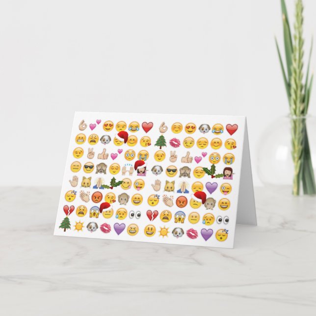 Cartes Pour Fêtes Annuelles noël emojis (Devant)