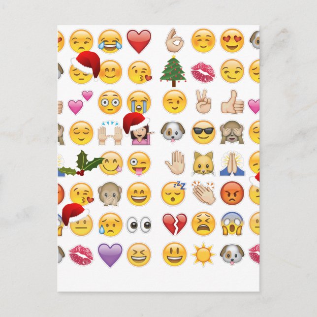 Cartes Pour Fêtes Annuelles noël emojis (Devant)