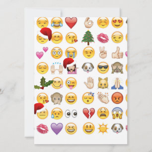 Cartes Pour Fêtes Annuelles noël emojis