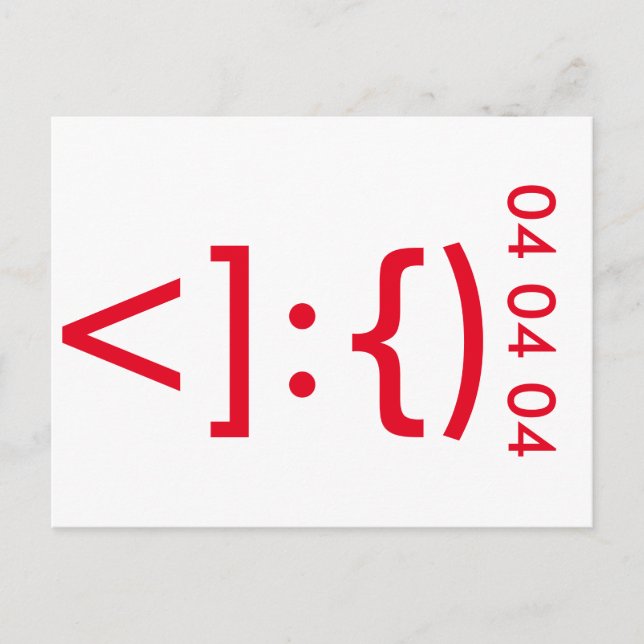 Cartes Pour Fêtes Annuelles Noël Emoticon de Geeky Santa Claus (Devant)