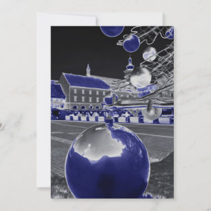 Cartes Pour Fêtes Annuelles Noël en bleu