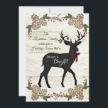 Cartes Pour Fêtes Annuelles Noël en bois blanc rustique de ferme de photo de<br><div class="desc">Version en bois blanche légère d'arrière - plan de planche.  Illustration rustique de Noël de ferme de pays pour la carte de voeux des vacances de votre famille.  Votre photo du verso avec votre message a facilement changé sur les arrières plan et !  Copyright Audrey Jeanne Roberts d'art.</div>