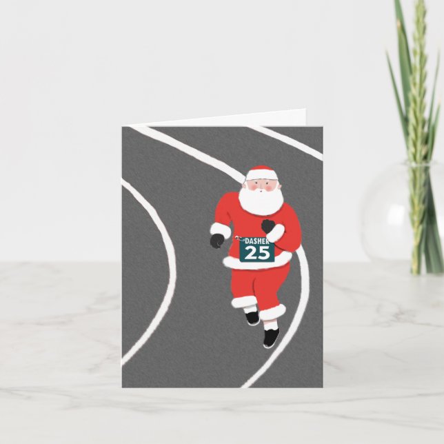 Cartes Pour Fêtes Annuelles Noël en course (Devant)