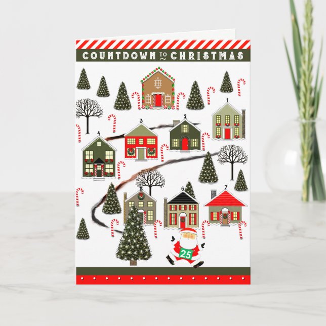 Cartes Pour Fêtes Annuelles Noël en course en course (Devant)