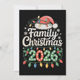 Cartes Pour Fêtes Annuelles Noël en famille 2026 Correspondance Fête de Noël S