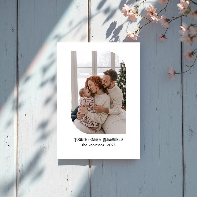 Cartes Pour Fêtes Annuelles Noël en famille : réinventer la photo (Togetherness Reimagined Family Photo Christmas Holiday Card)