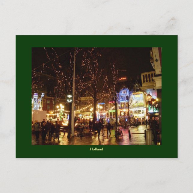 Cartes Pour Fêtes Annuelles Noël en Hollande (Devant)