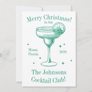 Cartes Pour Fêtes Annuelles Noël en juillet Cocktail Party Personnalisé