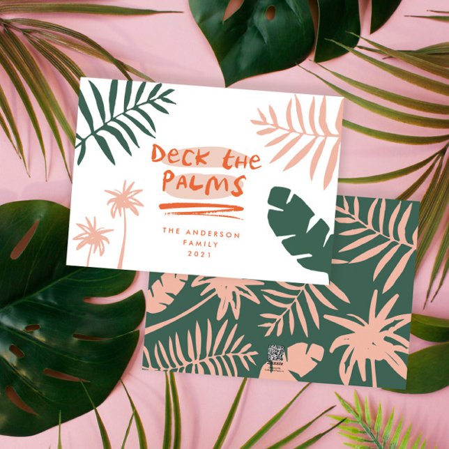 Cartes Pour Fêtes Annuelles Noël en juillet palmier tropical moderne (Créateur téléchargé)