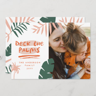Cartes Pour Fêtes Annuelles Noël en juillet palmier tropical photo moderne