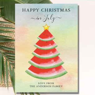 Cartes Pour Fêtes Annuelles Noël en juillet Watermelon