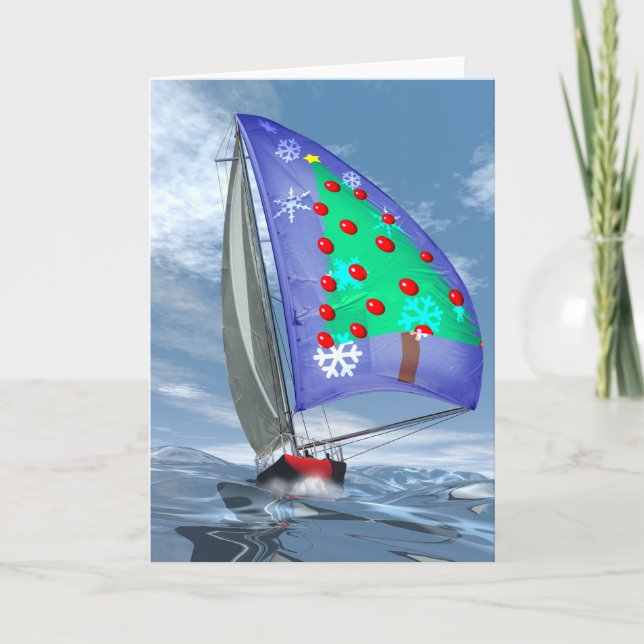 Cartes Pour Fêtes Annuelles Noël en mer (Devant)