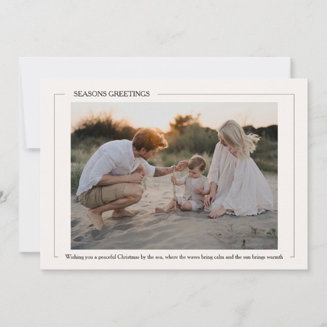 Cartes Pour Fêtes Annuelles Noël En Mer Photo (Devant)