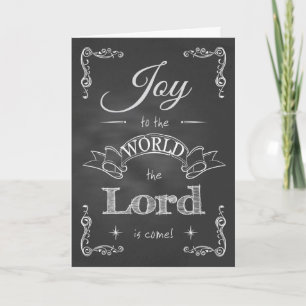 Cartes Pour Fêtes Annuelles Noël en tableau noir - Joie au monde