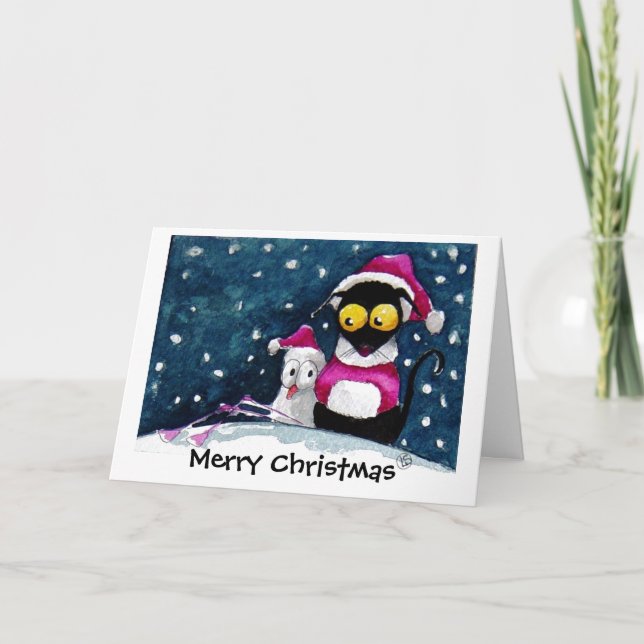 Cartes Pour Fêtes Annuelles Noël enneigé ! (Devant)