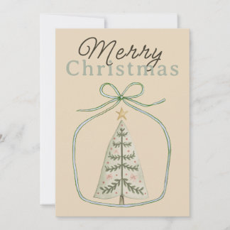 Cartes Pour Fêtes Annuelles Noël enveloppé dans un ruban 