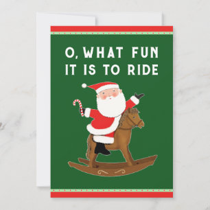 Cartes Pour Fêtes Annuelles Noël équestre drôle