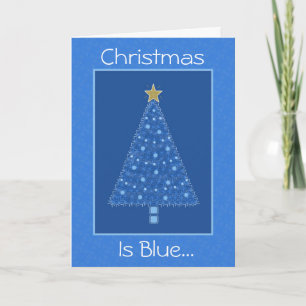 Cartes Pour Fêtes Annuelles Noël Est Bleu...Tu Manques
