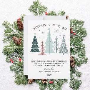 Cartes Pour Fêtes Annuelles Noël est dans l'air Moderne Bohème