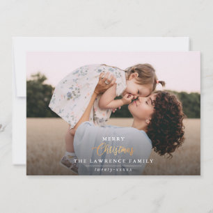 Cartes Pour Fêtes Annuelles Noël est l'or   Mint Modern photo pleine image