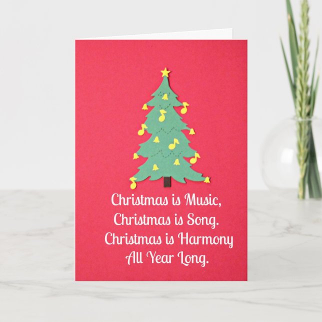 Cartes Pour Fêtes Annuelles Noël est musique…. (Devant)