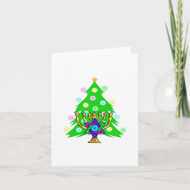 Cartes Pour Fêtes Annuelles Noël et Hanoukka ensemble (Devant)