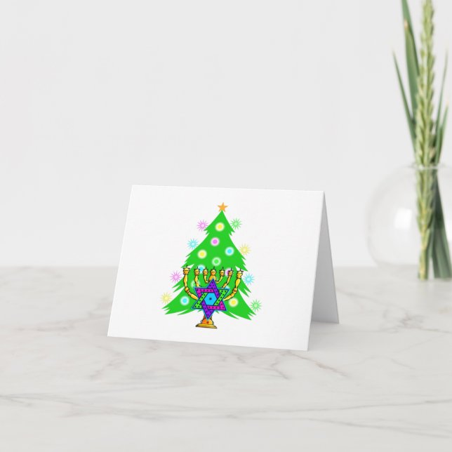 Cartes Pour Fêtes Annuelles Noël et Hanoukka ensemble (Devant)