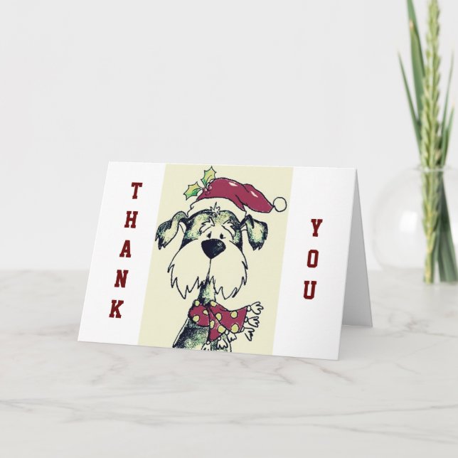 CARTES POUR FÊTES ANNUELLES NOËL ET MERCY À CELUI QUI S'OCCUPE DE VOTRE CHIEN (Devant)