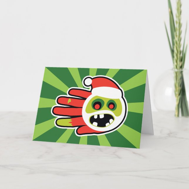 Cartes Pour Fêtes Annuelles Noël et zombi Père Noël de vacances aucuns (Devant)