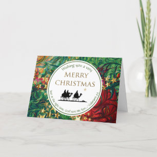 Cartes Pour Fêtes Annuelles NOËL ÉTOILES Trois Sages Hommes Écriture Festive